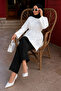 Tie-Waist Asymmetrical Cut Tunic Tsd260265 White - 5