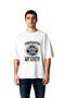 Men's Oversize Firefighter Printed T-Shirt Retro Style Profession Themed Casual Comfortable Fit Modern Stylish Elegant
