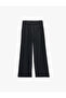 High Waist Striped Wide Leg Pants with Belt Detail and Pockets - 6