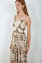 Viscose Fabric V-Neck Zero Sleeve Dress - 7