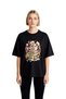 Women's Oversize T-Shirt 100% Cotton Funny Pig Driver Printed Relaxed Fit Casual Wear Modern Stylish