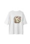 Women's Oversize T-Shirt 100% Cotton Ice Cream Popcorn Octopus Print Casual Relaxed Fit Modern - 2