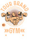 Men's Oversize Bodybuilding Printed T-Shirt Tour Brand Gym Extreme Strength Training Casual - 3