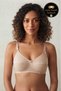 Women's Skin Color Cotton Sponge-Free Underwire-Free Combed Cotton Bra - Ultra Comfortable Underwear for Daily and Sleep Wear - with Sleep Band Gift