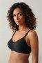 Women's Black Cotton Sponge-Free Underwire-Free Combed Cotton Bra - Ultra Comfortable Underwear for Daily and Sleep Wear - with Sleep Band Gift - 2