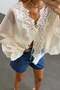 Ecru Lace Detailed Tie-Up Shirt 5108 - 6