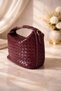 Women's Knitted Textured Gold Lock Detailed Hand and Shoulder Bag - 2
