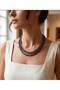 The Point Where Aura & Style Meet: Natural Hematite Stone Combination Necklace - 2