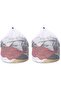 Two-piece mesh laundry bag set, white