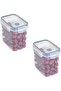Two-piece transparent plastic rice container seal