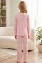 Pink Patterned Cotton Lycra Knitted Pajama Set26241161 - 5