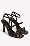 Lunea Women's Three-Stripe Thin Heel Patent Leather Heeled Shoes 11cm - 3