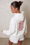 Unisex Oversize Sweatshirt Hoodie Big Fan Printed White – Hooded, Kangaroo Pocket - 4
