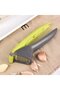 Garlic press, stainless steel ergonomic design, gray-green. - 3