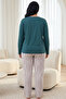 Green Patterned Embroidered Cotton Lycra Large Size Oversized Knitted Pajama Set26240913 - 3