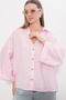 Women's Wide Sleeve Oversize Shirt 20401 - Pink - 4