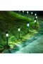Pack of 10 waterproof stainless steel outdoor solar lights for patio, lawn, yard and landscape (white) - - 2