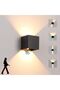 6W LED motion sensor wall light black.
