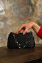 Black Satin Women's Evening Dress Wedding Bag - 4