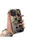 Elegant Black Lace Flower Pattern Case Compatible with iPhone 16 Pro, High Quality Matte Phone Case - 2