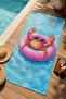Pop Art Simitte Lobster Pool Patterned 70X150 Beach Towel - Digital Printed Fade-Resistant Bath Towel - 4