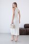 Ecru Gold Buckle Detailed Halter Neck Midi Dress - 8