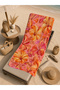 Retro Orange Tropical Floral Pattern 70X150 Beach Towel - Digital Printed Fade-Resistant Bath Towel - 2