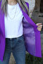 Purple wool effect blazer - 3