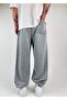 Star Embroidered All Seasons Wearable Adjustable Leg Loose Sweatpants - 8