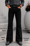 Premium Series: Men's Retro Flare Bootcut Jean - Wide Leg Stonewashed Denim Pants C370-Black
