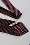 Black Small Pattern Italian Silk Pleated Tie Est241 - 6