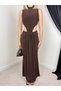 Women's Low Waist Lycra Design Long Dress (New Season) - 2