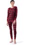 womens Micro Waffle Premium Thermal Set Pajama Set