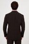 Straight Slim Fit Mono Collar Punto Stitched Men's Suit with Pocket Bag Dark Brown - 45479.26Y - 7
