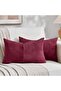 Rust Lumbar Decorative Throw Pillow Covers 12x20 Inch for Couch Bed Sofa, Rustic Farmhous - 2