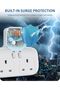 محول كهربائي مزدوج مع 3 منافذ USB، وصلة تمديد متعددة المنافذ ثنائية الاتجاه - 3