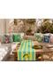 R'Eyla Fiore Di Limone 5 Piece Decorative Set – 4 Throw Pillow Covers 45X45 cm + Runner 50X150 cm - 2