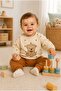 Baby 100% Cotton Teddy Bear Patterned Sweatshirt and Pants Set - 4
