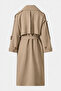 Long Windbreaker Oversized Belted Epaulet Women's Trench Coat Maxi Length - 3