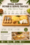 Bamboo Cheese Presentation Board 4-Piece Set with Knife Set Natural Bamboo Charcuterie, Fruit, and Breakfast Serving Board - 3