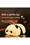 Children's Night Light,Cute Panda Night Lamp,USB Rechargeable Touch Control Silicone Panda - 3