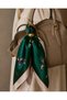 Horse Patterned Satin Scarf & Gold Brooch Set |   Women's Neck, Waist and Bag Accessory 70X70 Size Trend - 4
