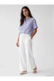 Lcw Vision Blue Striped Oversize Women's Shirt - 2