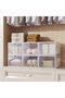 Shoe Box, Shoe Storage Boxes Clear Plastic Stackable, 6-pack front open shoe box, Transpare - 6