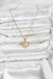 316L Steel Chain Gold Color Snowflake Model Zircon Stone Women's Necklace - 2