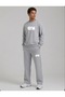 Gym Printed Men's Tube-Cut Crewneck Bottom/Upper Track Suit Set