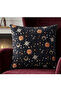 Gray and Digital Printed Tas Effect 43X43 cm 2-Piece Decorative Cover Set - 2