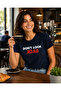 Don'T Look Back Premium Unisex T-Shirt 100% Cotton Modern Navy Blue T-Shirt - 5