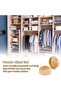 Closet Rod End Support, 20 Sets Wooden Closet Pole Socket with Screws, Quick Removal Stable Support, - 6