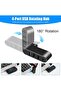 موزع USB 3.0 بأربعة منافذ [90] ° /180 °   موزع USB قابل للدوران مع مدخل PD ومنفذ USB-C بقوة 5 واط ووصلة تمديد USB - 3
